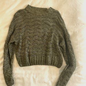 Urban Outfitters Green Open Knit Sweater